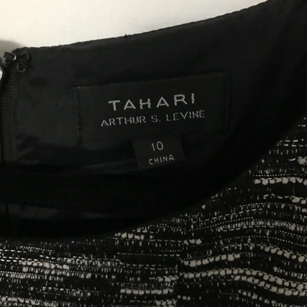 Tahari black and white knee length dress - Picture 4 of 7